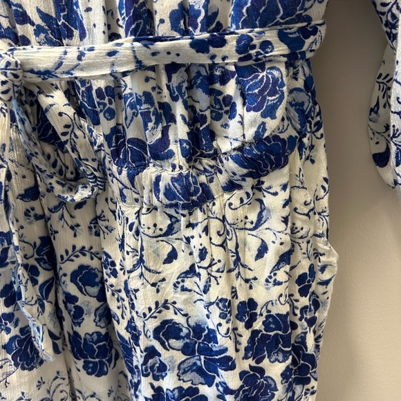 Anthropologie Blue and White romper size medium. - Picture 2 of 7